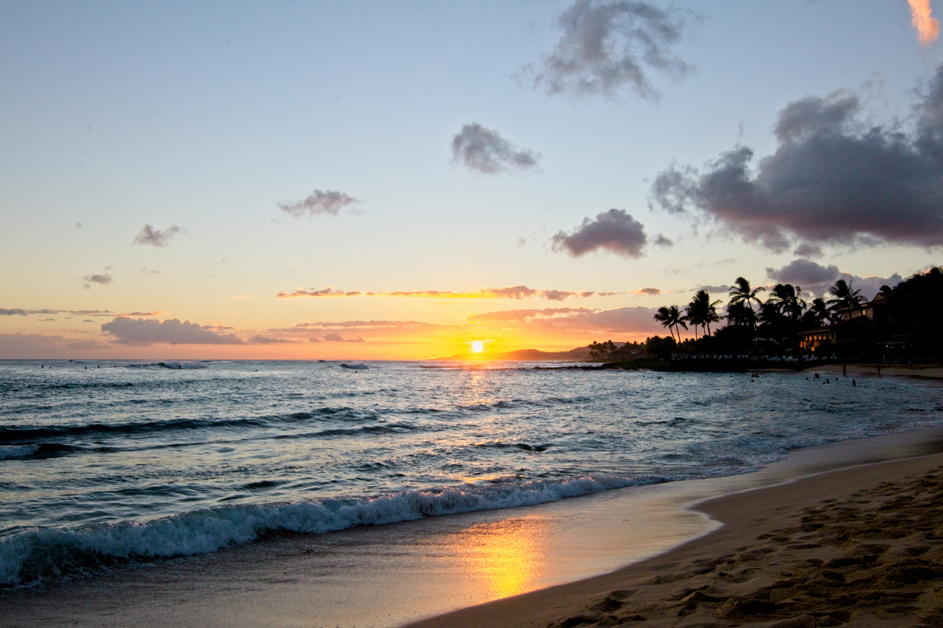 Lonely Beach Sunset