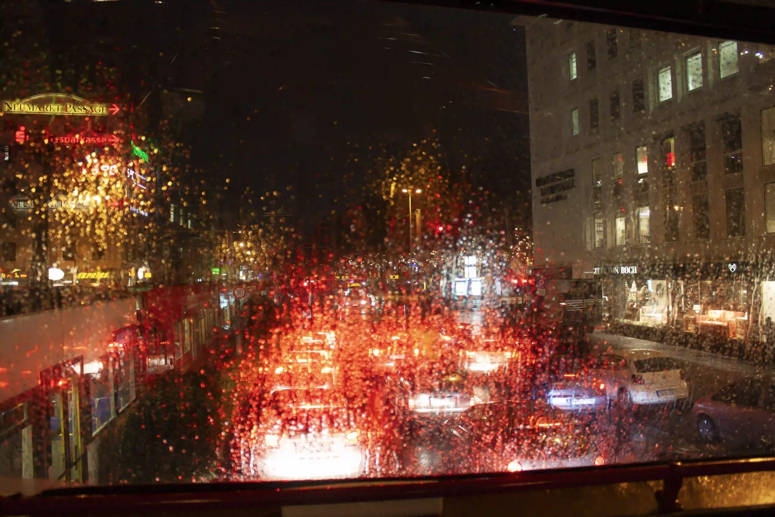 Traffic Jam through a Bus Window – Cologne