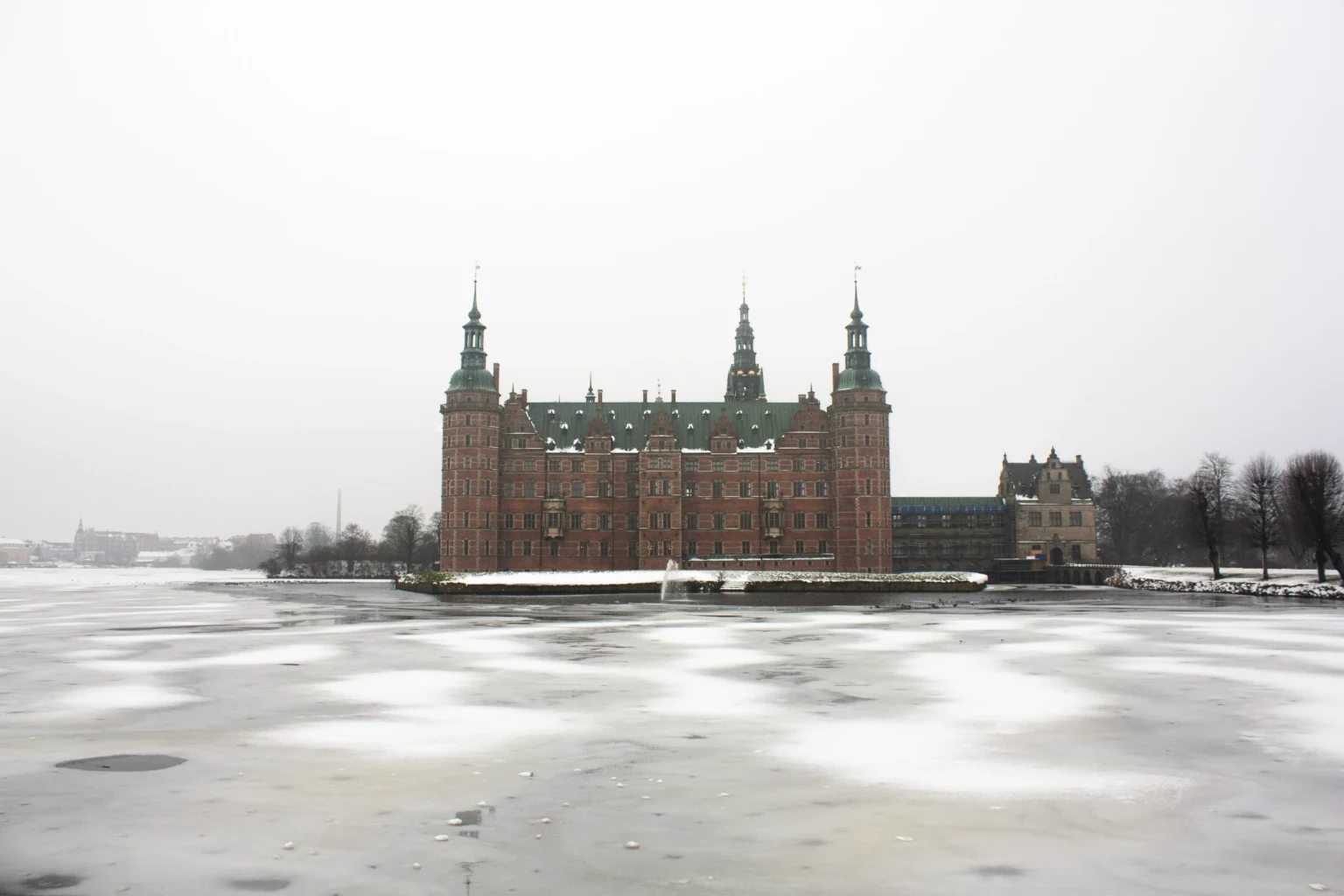 Frederiksborg Castle, situated in Hillerød, Denmark.