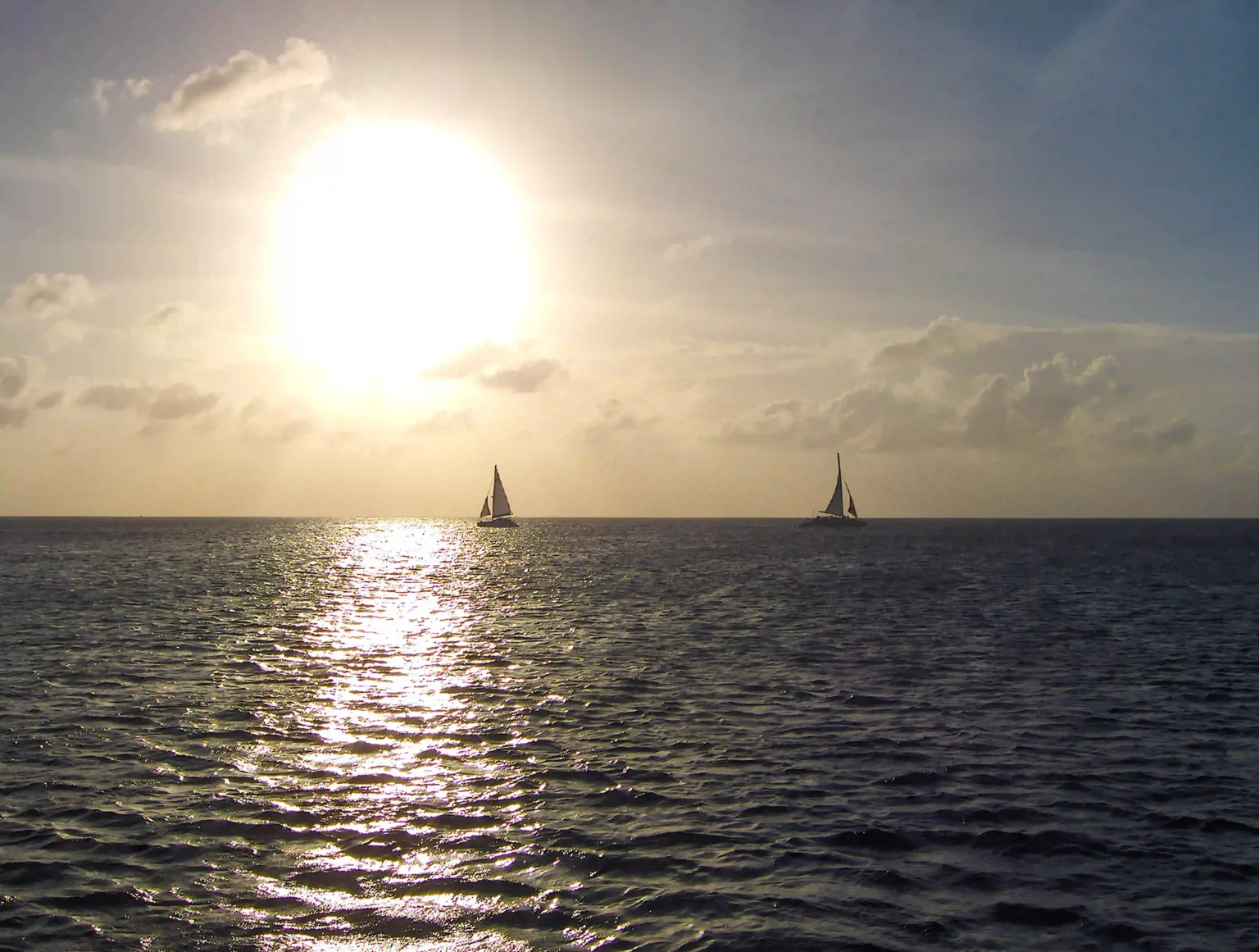 Sunset with Sailboats – Aruba