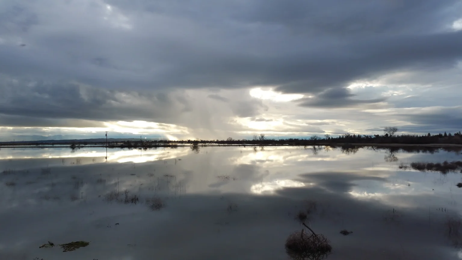 Sunset covered by Rain, Bakersfield, CA.